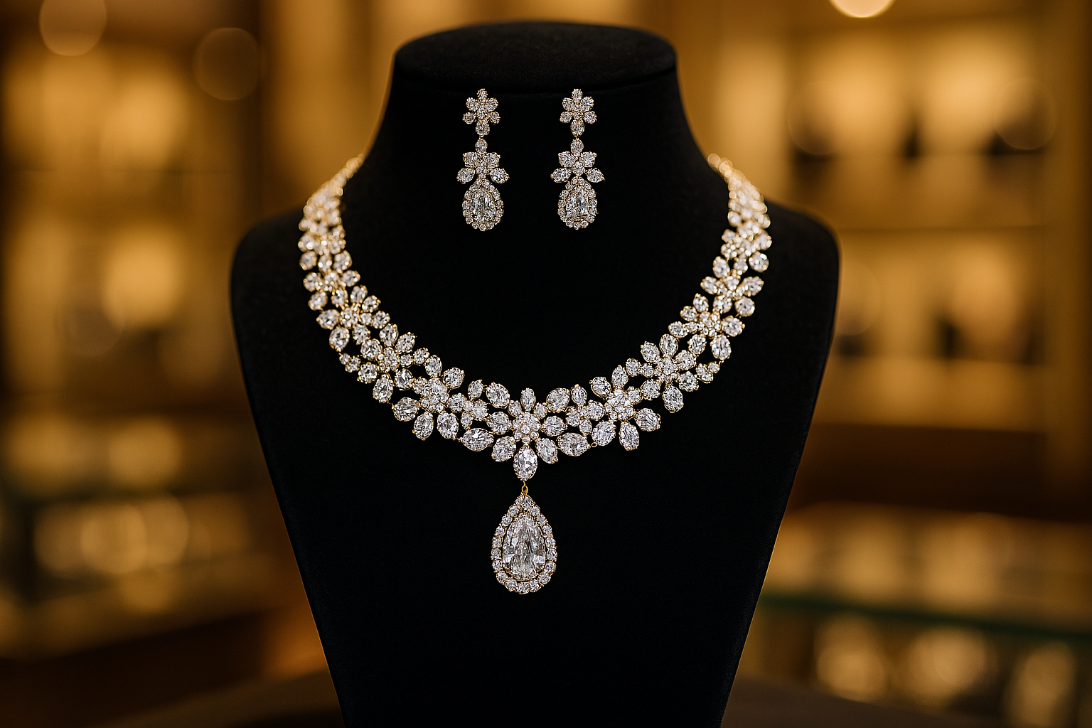 Elegant Cz Stone Studded Necklace Sets for Bridal & Party Wear | Pitti Jewels & Pearls