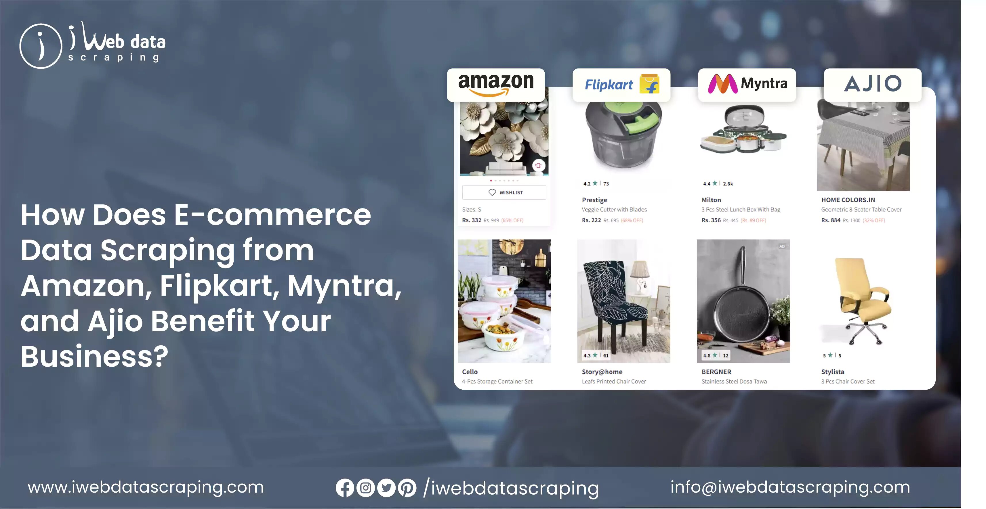 Role of E-commerce Data Scraping from Amazon, Flipkart, Myntra, and Ajio