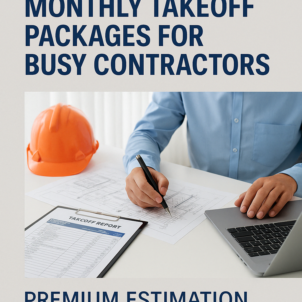 Monthly Takeoff Packages for Busy Contractors