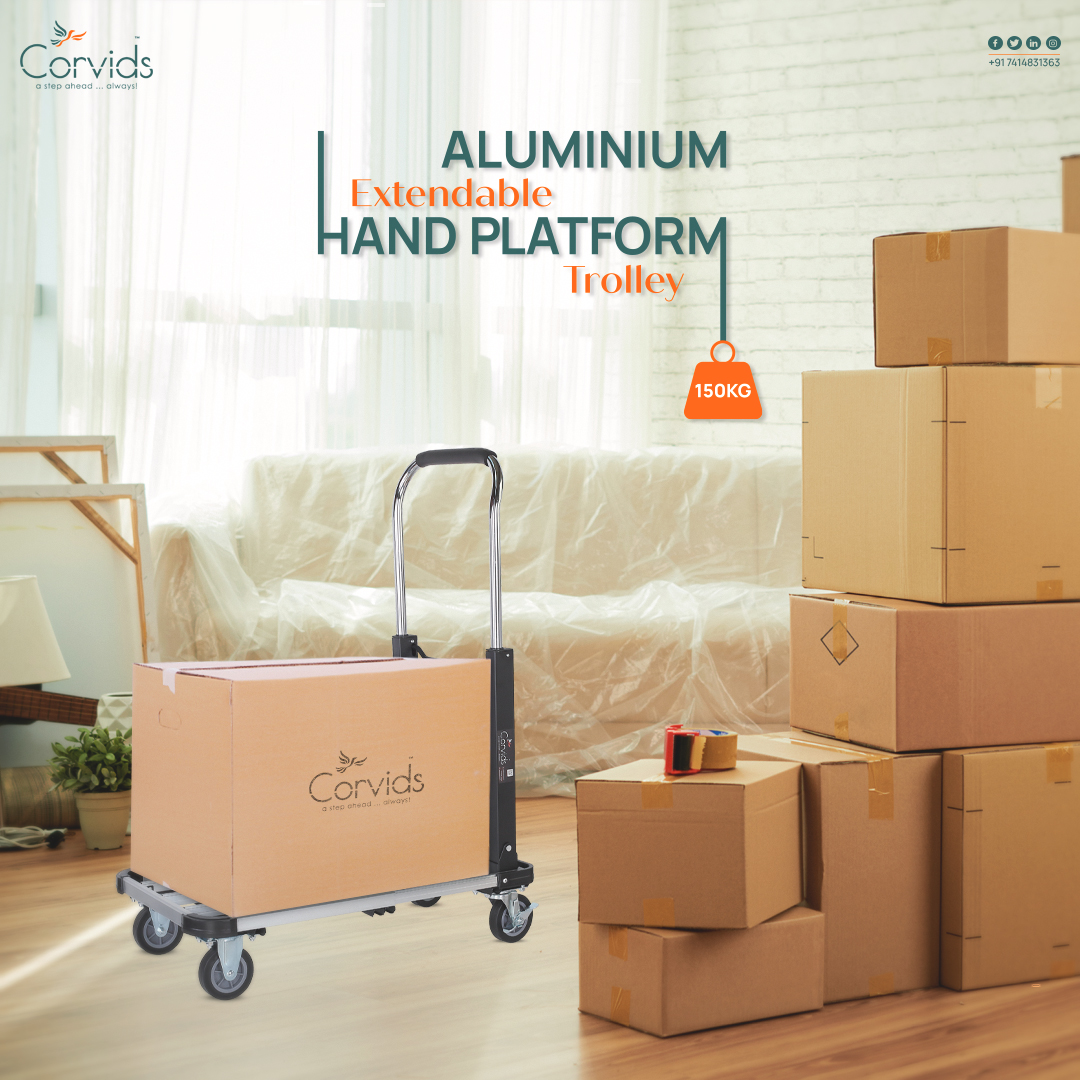 Folding Platform Trolley from Corvids India: Reliable, Foldable & Built for Heavy Loads
