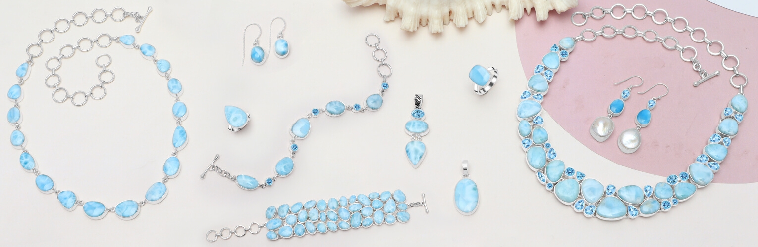 Larimar earrings That Captures Oceanic Calm and beauty