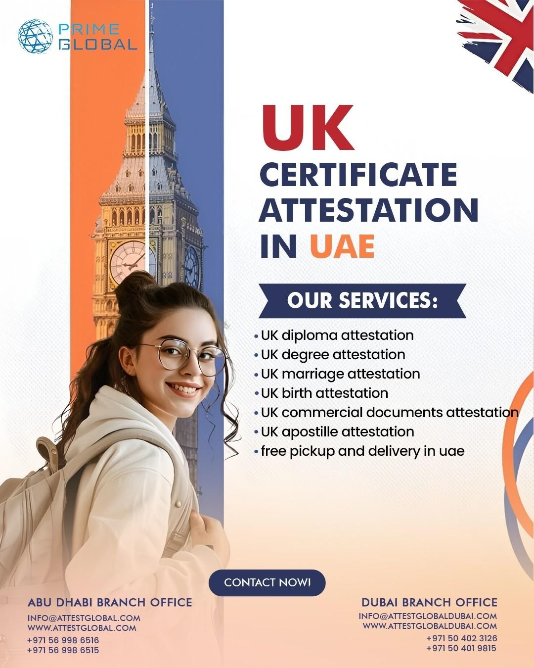 Attestation of UK Academic Certificates in Dubai