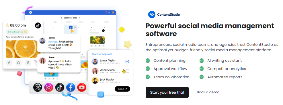 ContentStudio Reviews 2025: Robust Scheduling + Content= Excellent Social Media Management