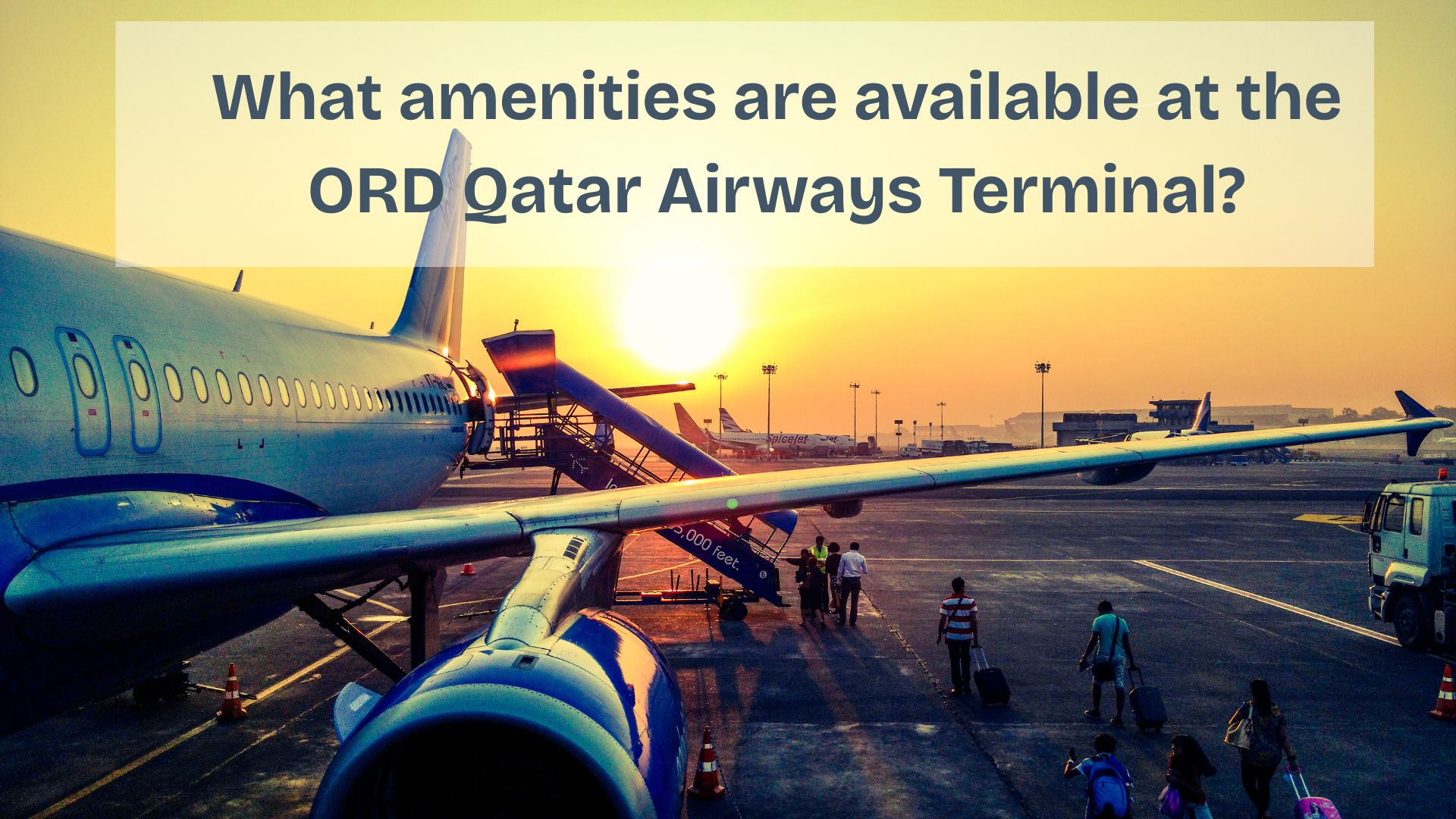 What amenities are available at the ORD Qatar Airways Terminal?