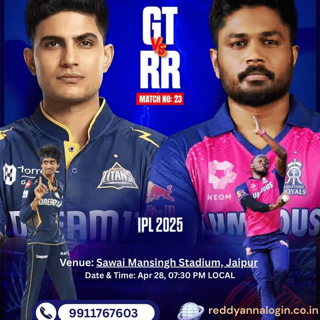 47th IPL Match 2025: RR Battles GT at Sawai Mansingh Stadium – Join Online Exchange Cricket Action.