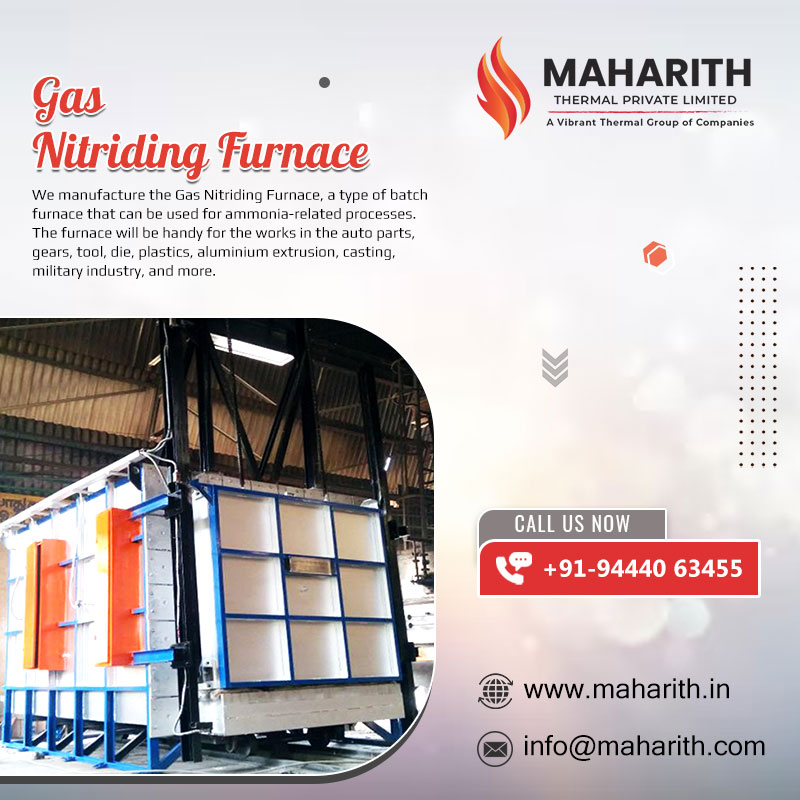 What is a gas nitriding furnace, and what are its different types?