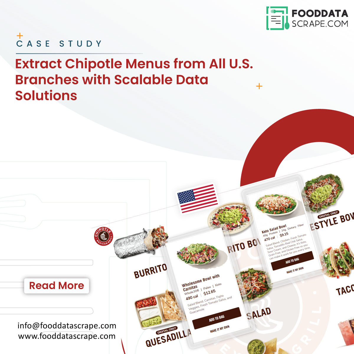 Extract Chipotle Menus from All U.S. Branches