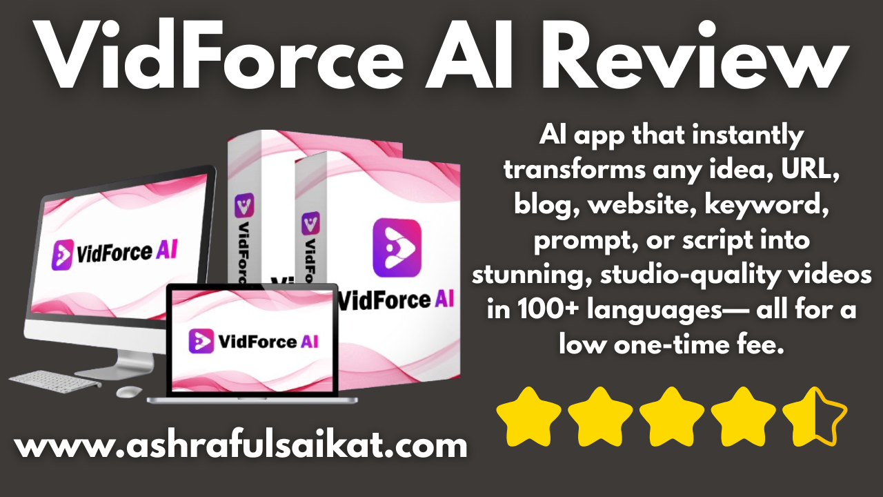 VidForce AI Review - Create Studio Quality Videos