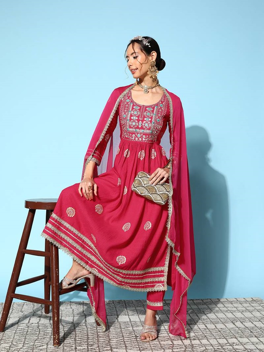 Best Shades of Pink Color Salwar Suits Online