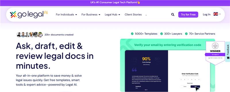Go Legal AI: Revolutionizing the Legal Industry with Artificial Intelligence