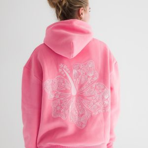 Stay Cozy and Stylish With the Trendy Pink Palm Puff Hoodie Brand