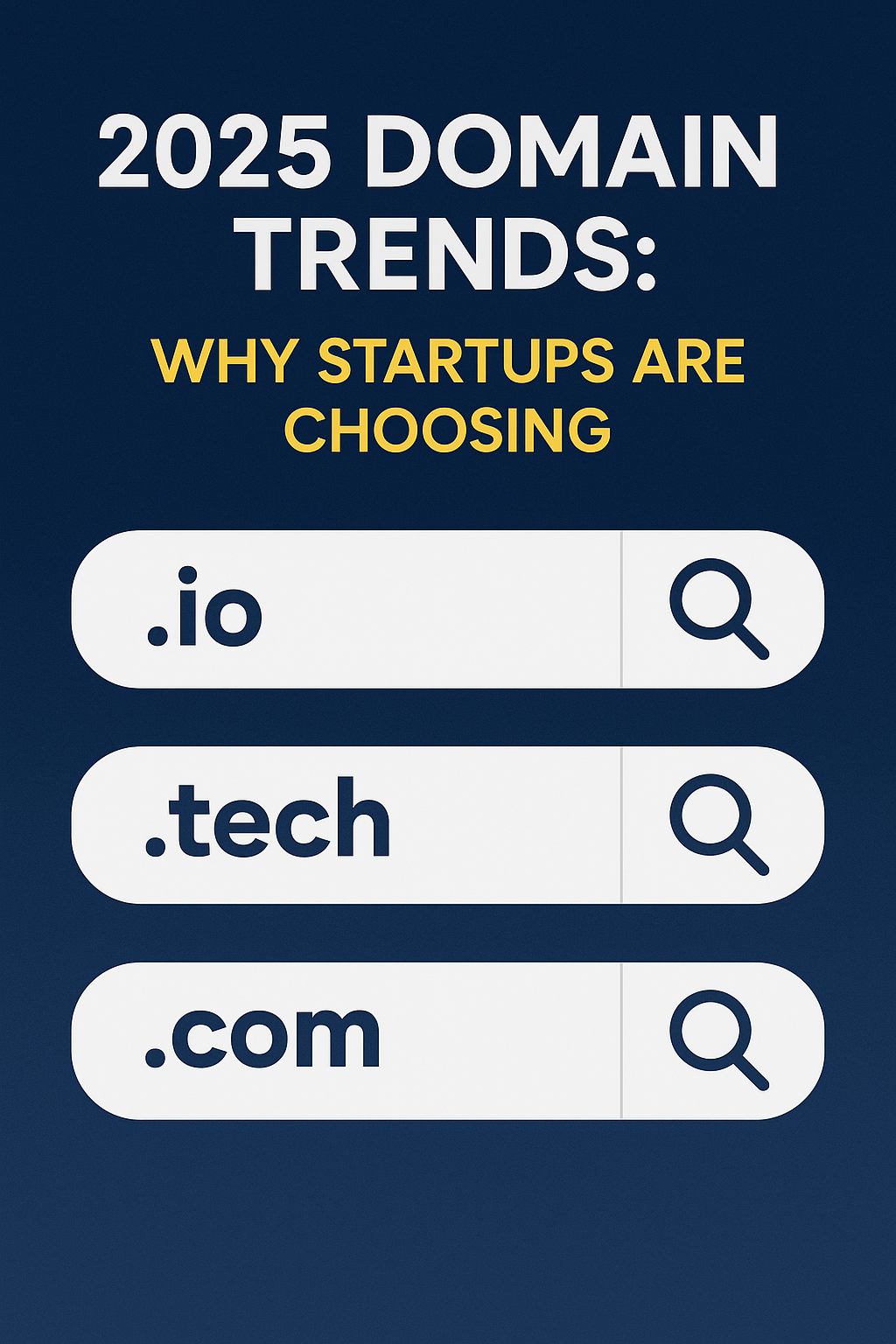 2025 Domain Trends: Why Startups Are Choosing .io, .tech, and .com