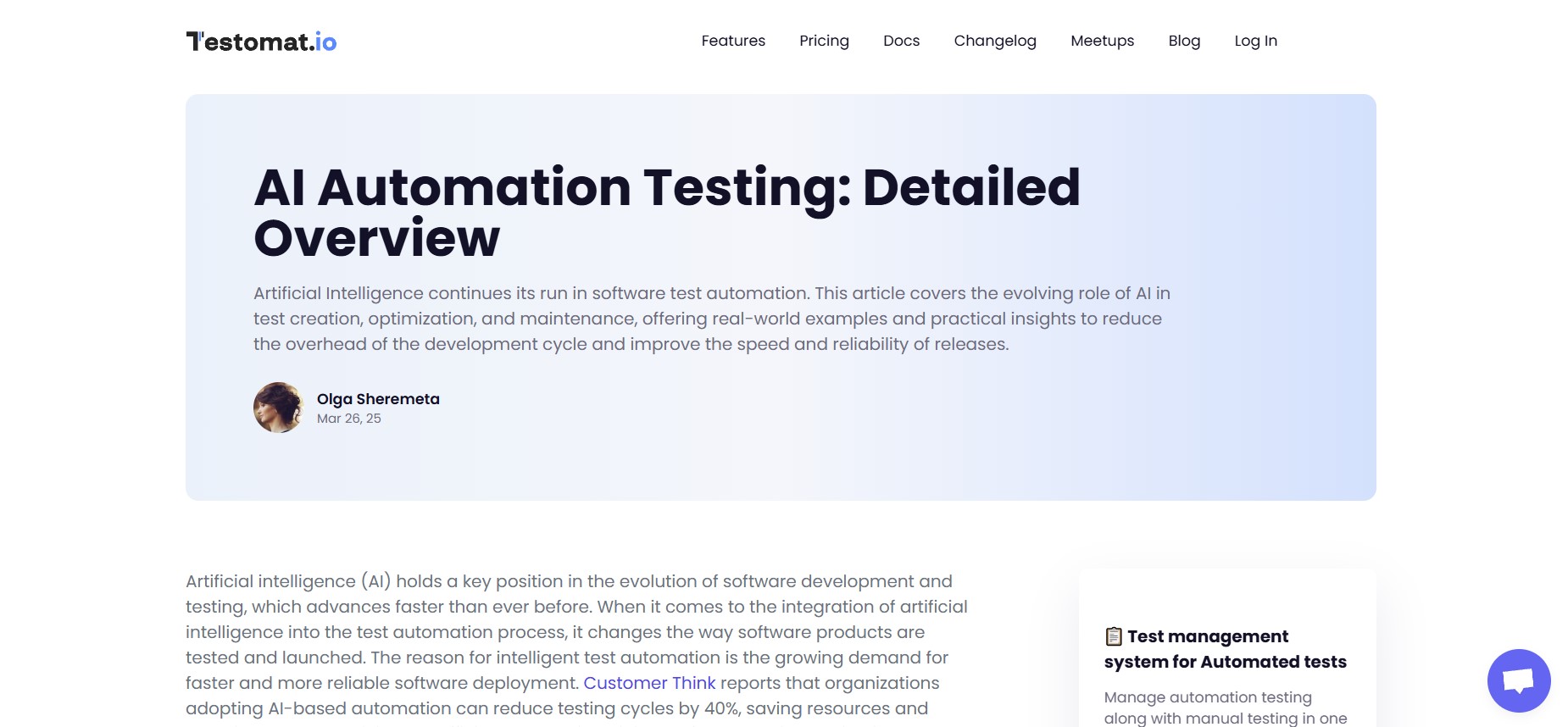AI Automation Testing: A Comprehensive Overview