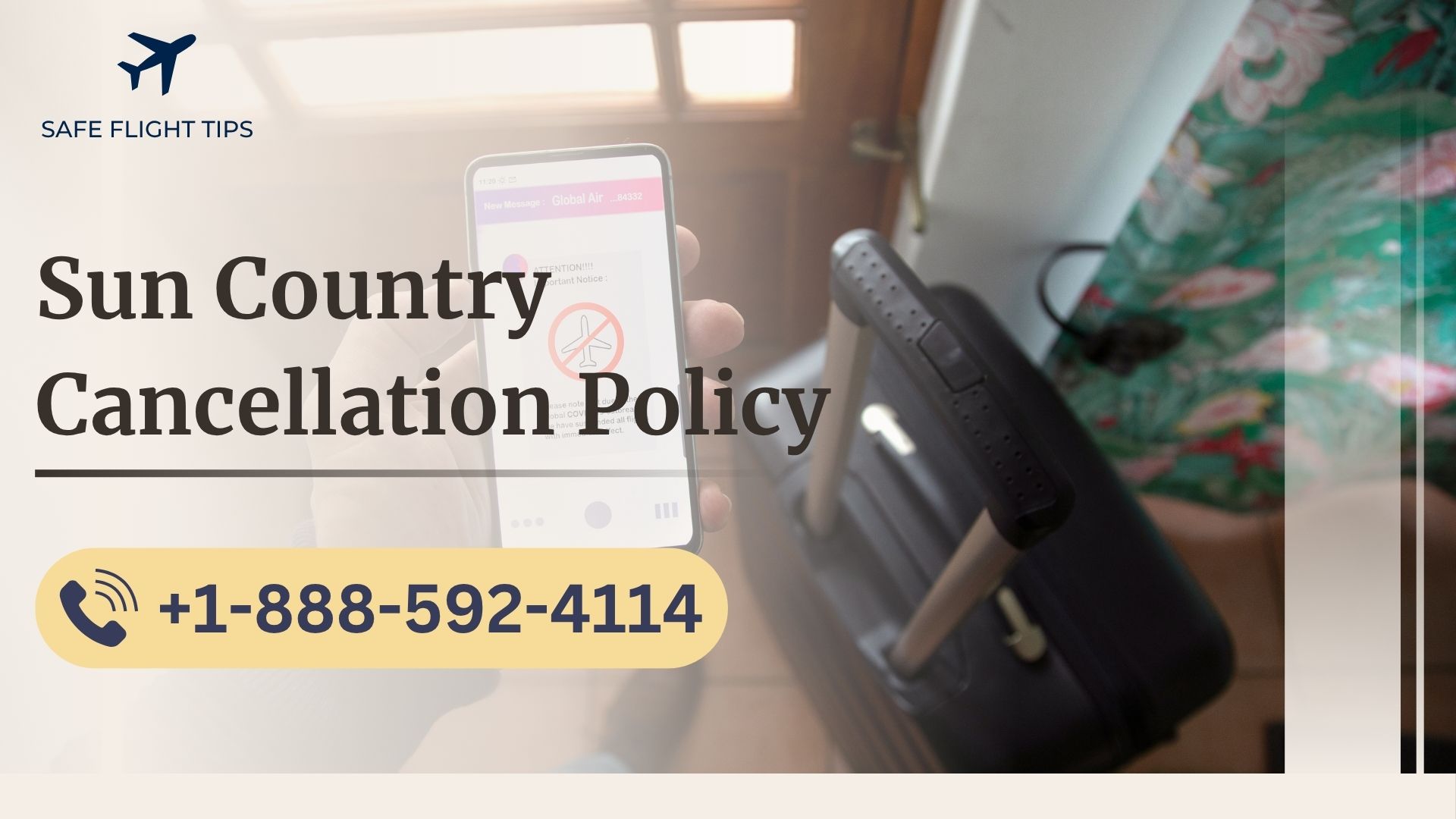 Sun Country Cancellation Policy: 888-592-4114