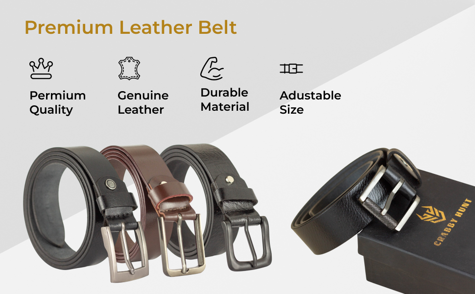 Elevate Your Style with Crabby Hunt's Genuine Leather Belts