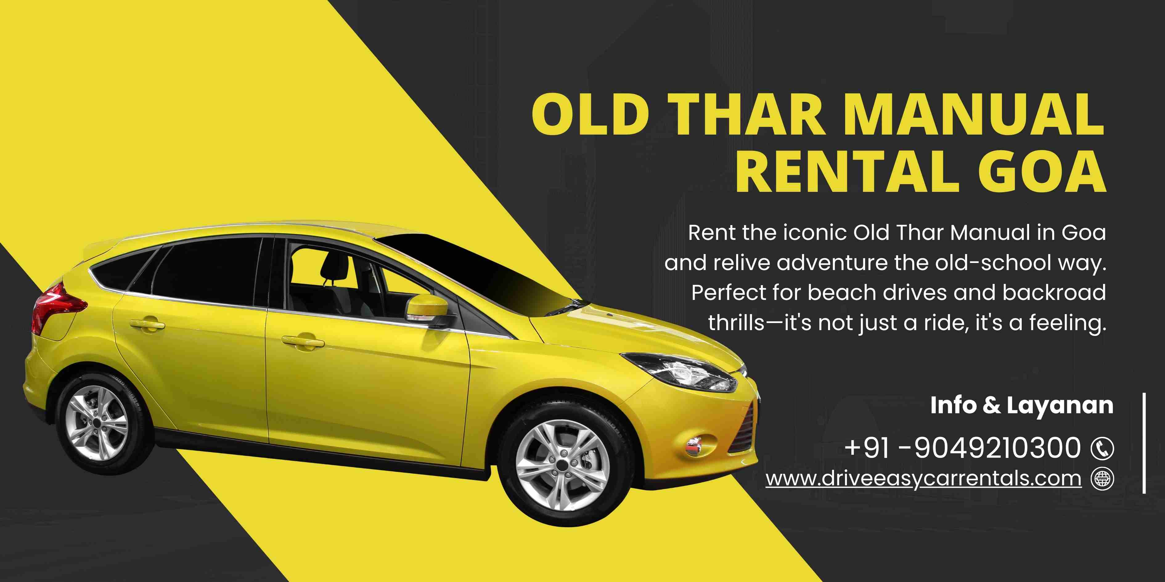 Old Thar Manual Rental Goa – Explore Goa the Classic Way