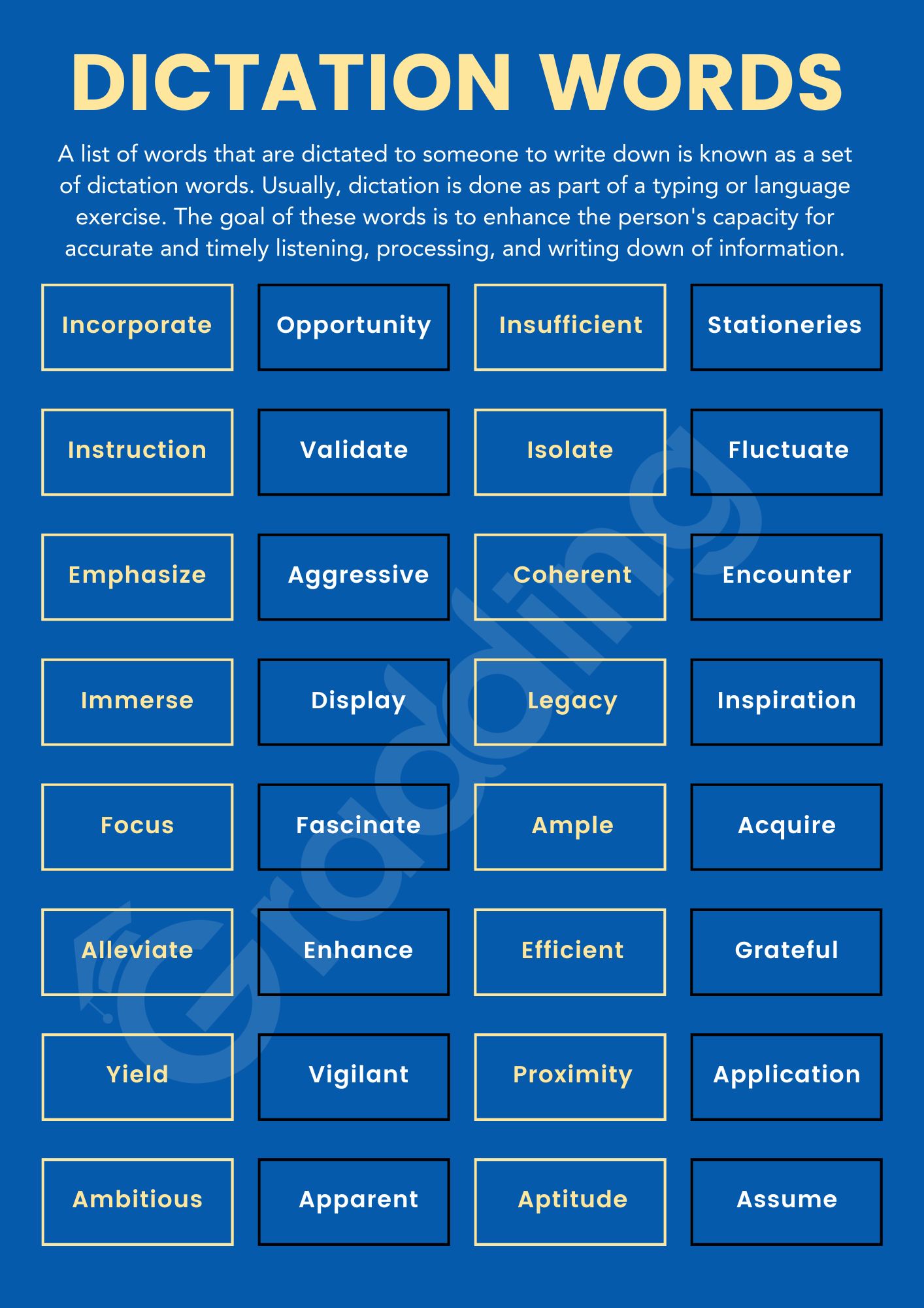 Know the Top 30 Dictation Words for PTE Exam & Challenges