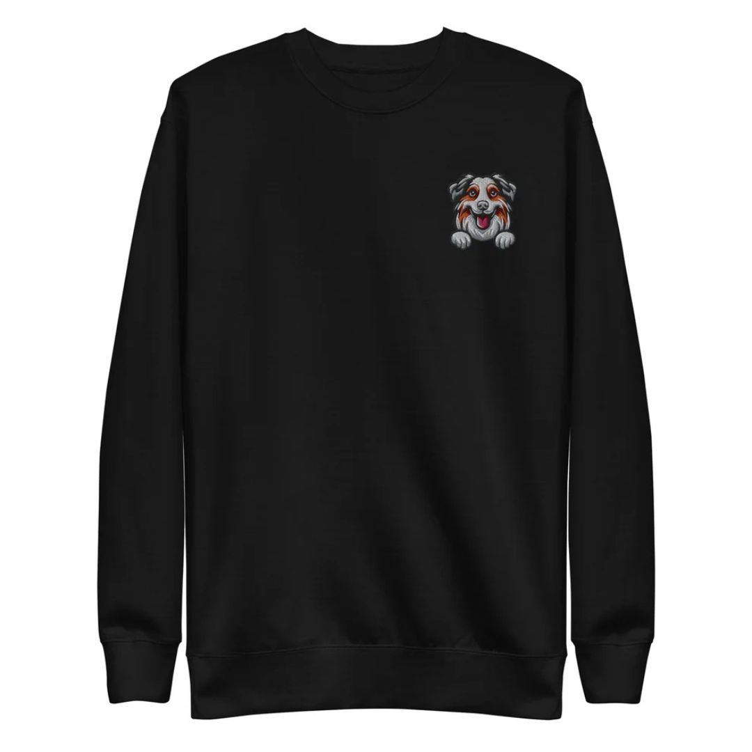Australian Shepherd Sweatshirt – Premium Embroidered Unisex Cozy Pullover
