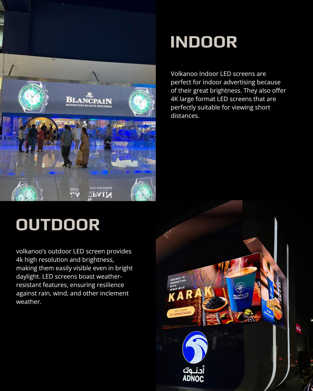 Indoor & Outdoor screens : what's the difference