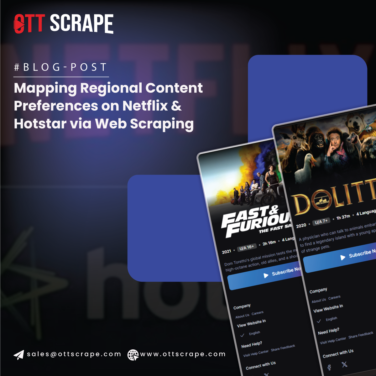 Scraping Netflix & Hotstar for Regional Content Trends in India