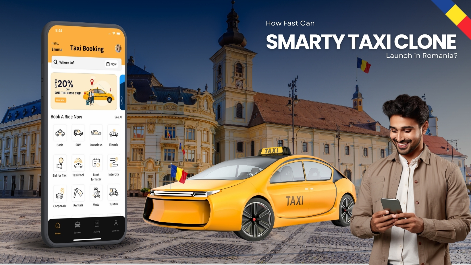 How Fast Can Smarty Taxi Clone Launch in Romania?
