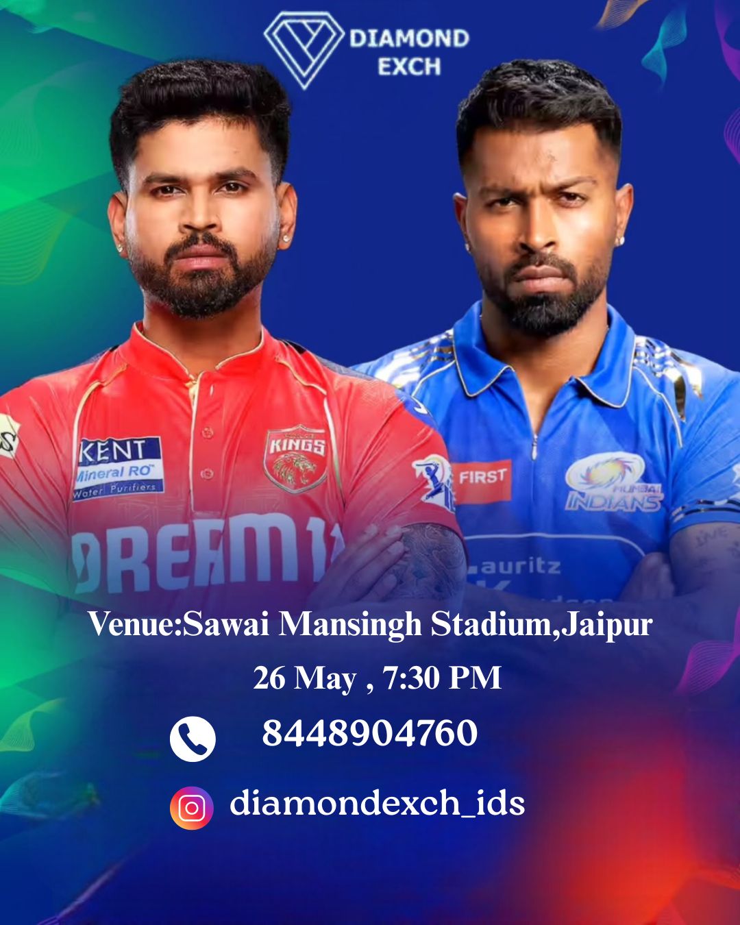 The Diamond Exchange 9 Match Preview: Upcoming Updates to PBKS vs MI on May 26, 2025.