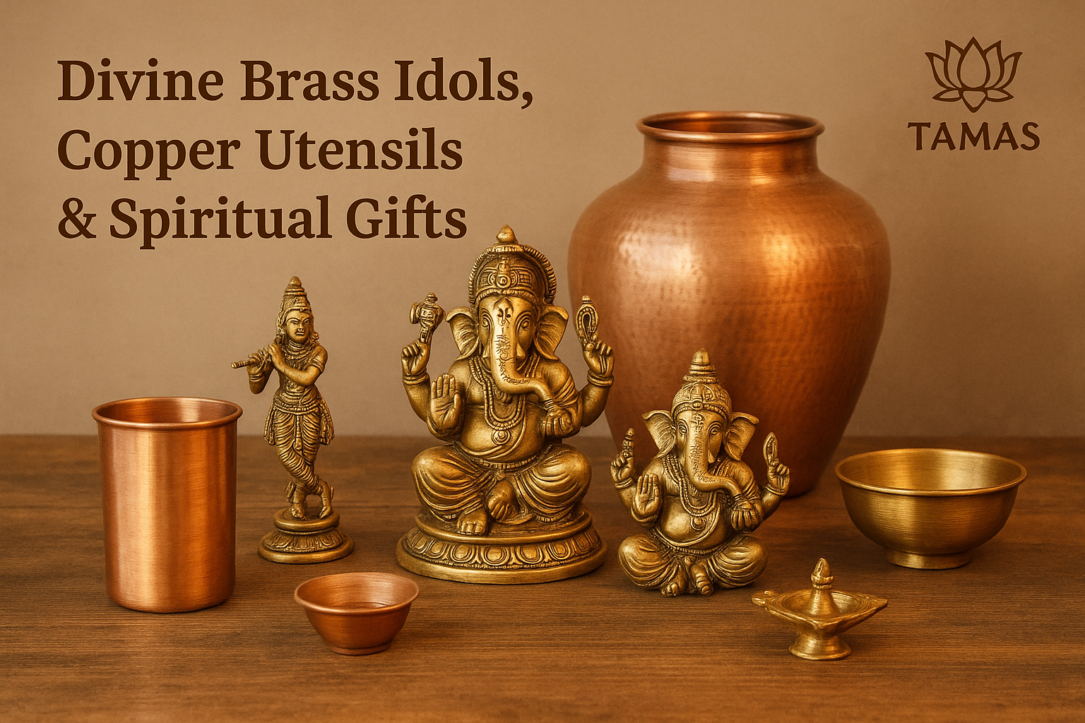 Divine Brass Idols, Copper Utensils & Spiritual Gifts | Tamas