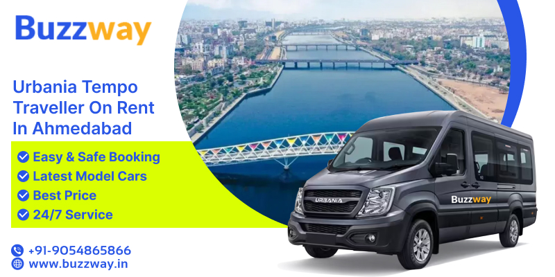 Urbania Tempo Traveller on Rent in Ahmedabad | Ride in Style with Buzzway