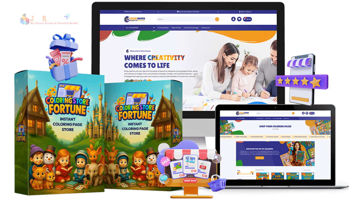 Coloring Store Fortune Review – Build Your Own Coloring Shop Business In Minutes