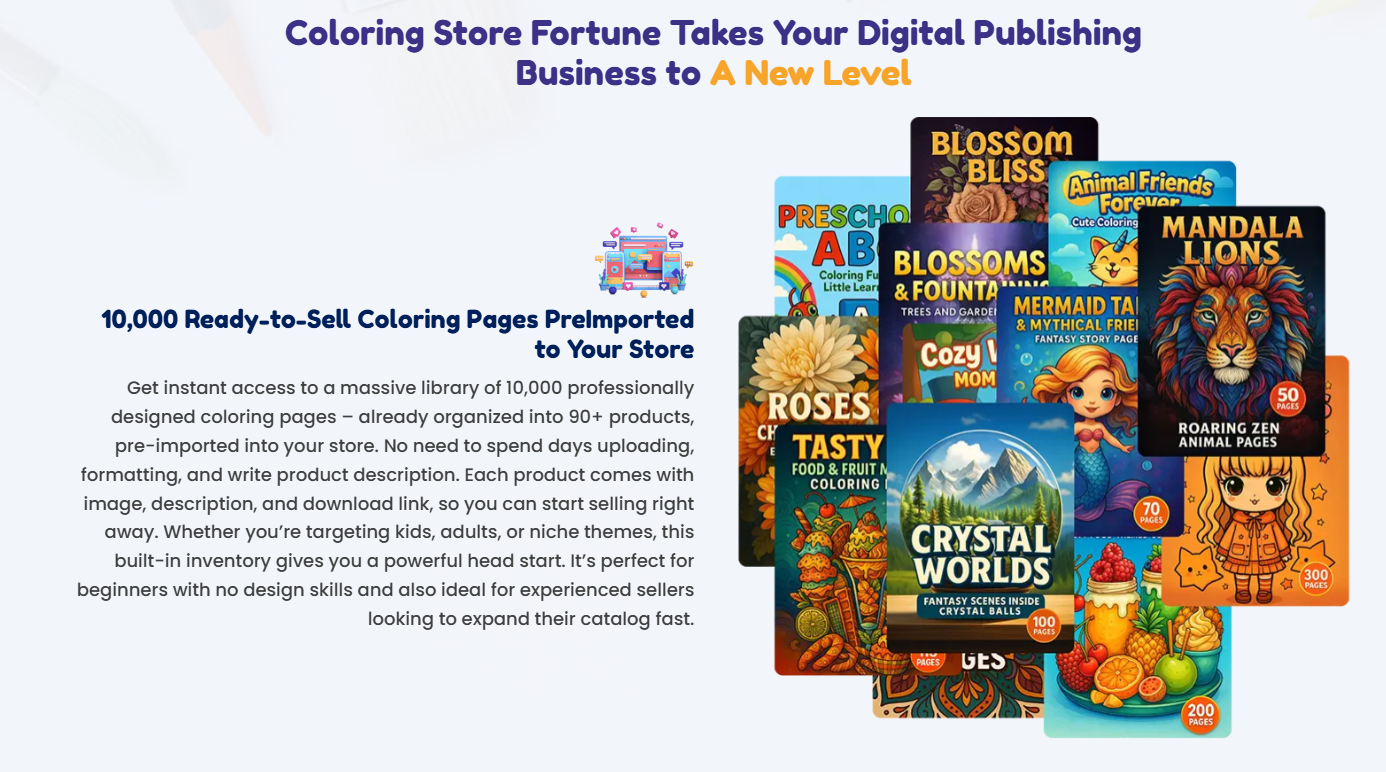 Coloring Store Fortune Review &ndash; A Game-Changing Coloring Ecommerce System