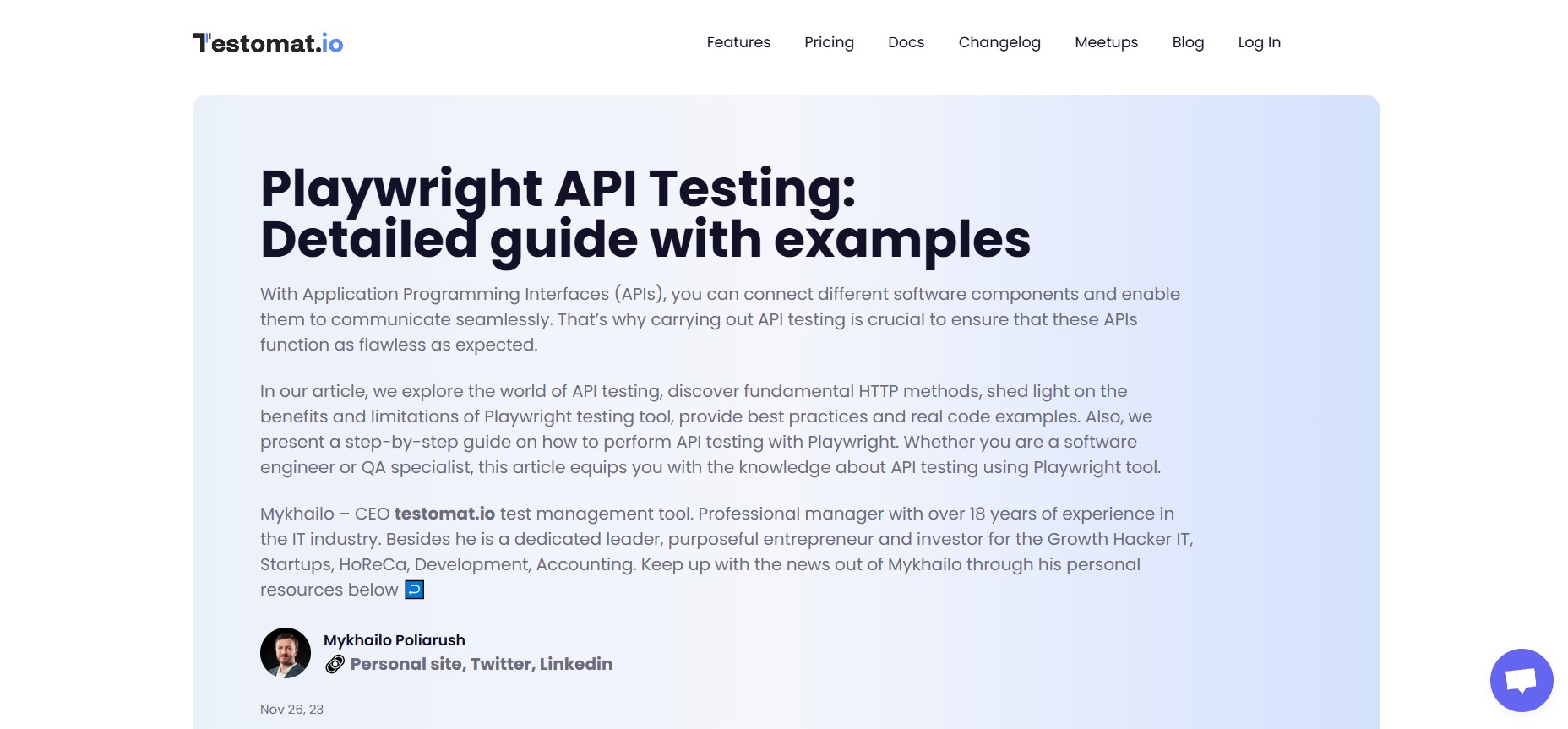 Playwright API: Comprehensive Guide to Master API Testing with Playwright