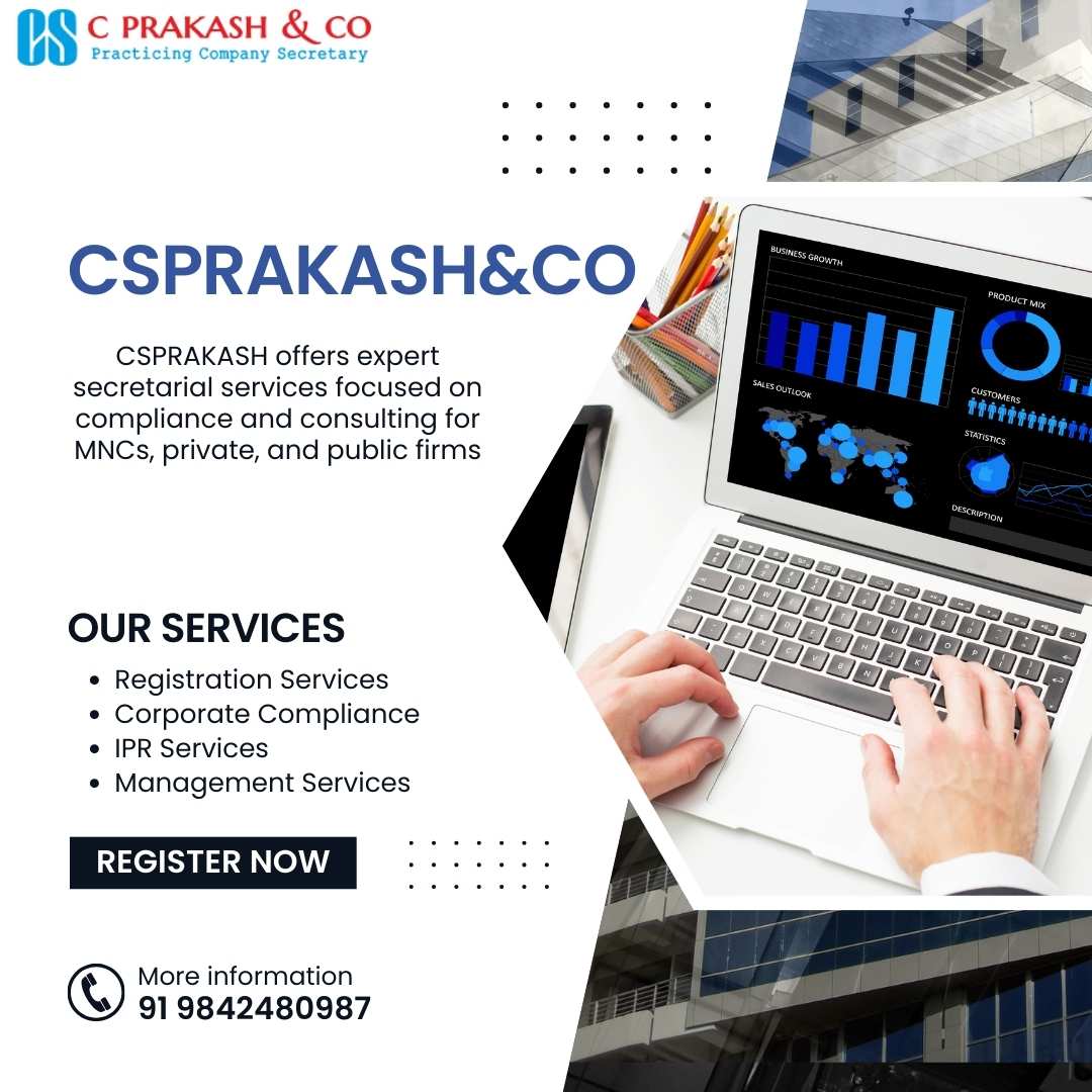 One-Stop Legal Solutions: Registration, Compliance & IPR Services by CS Prakash & Co.