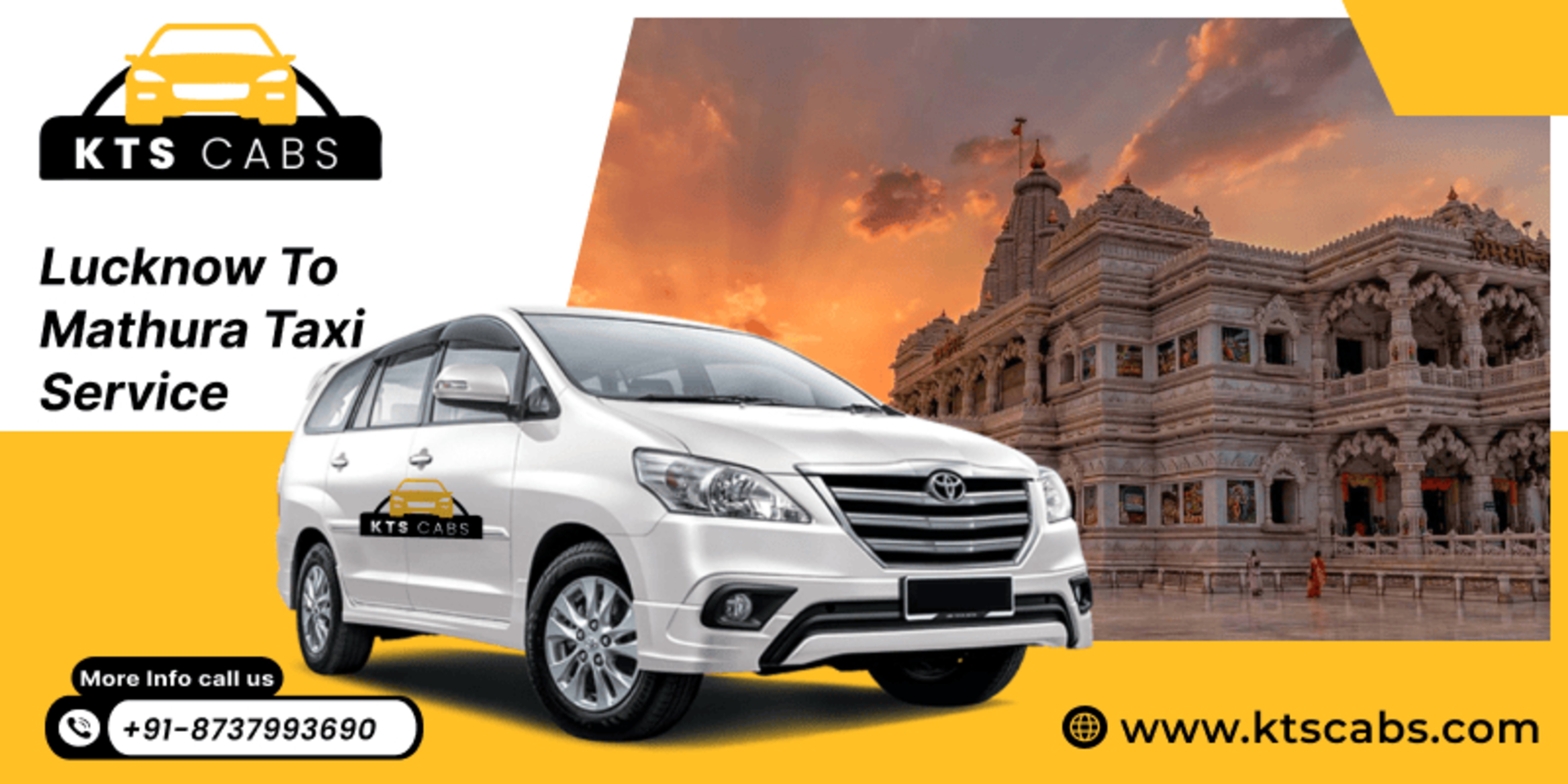 Lucknow to Mathura Taxi Service | KTS Cabs