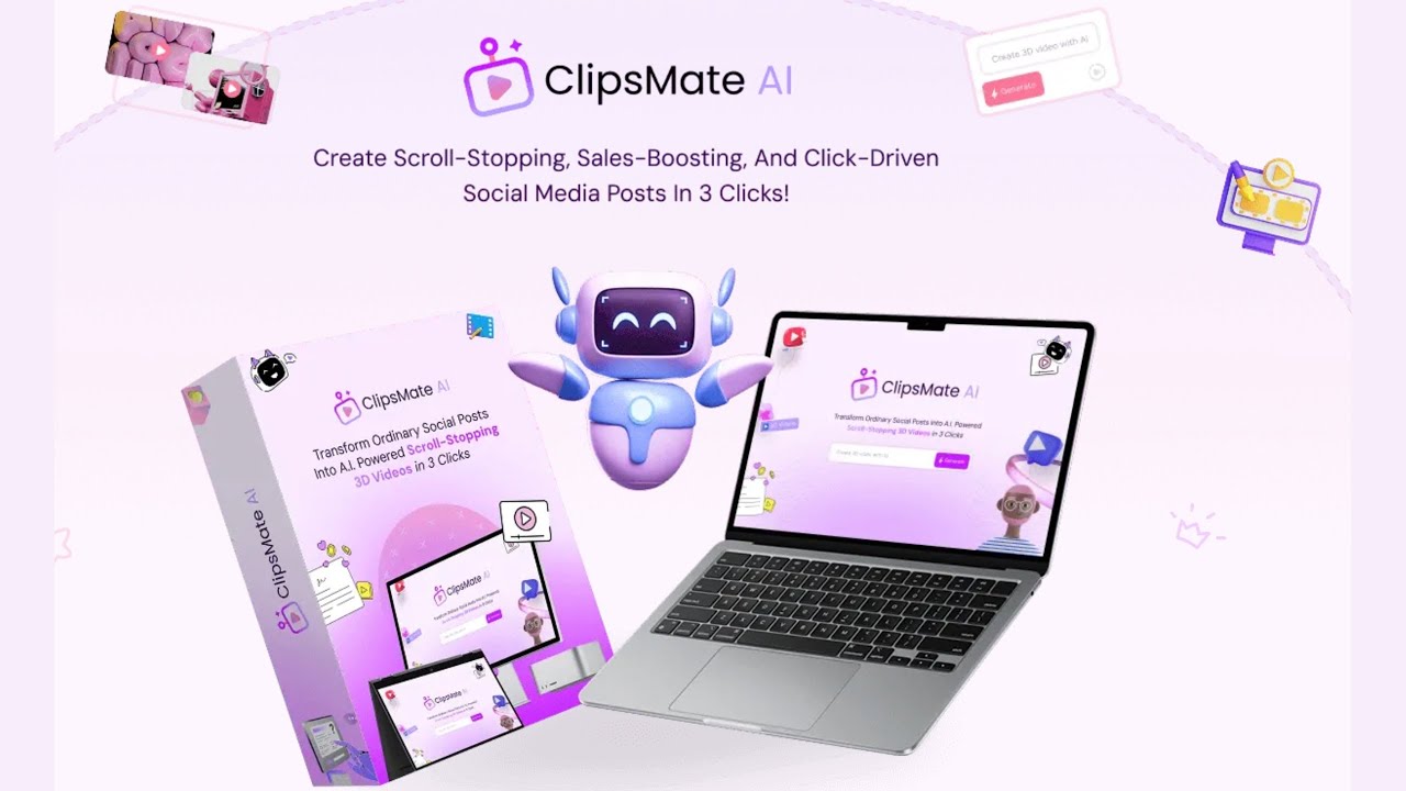 ClipsMate AI Review – Turn Any Content Into Viral 3D Videos Without Editing Skills