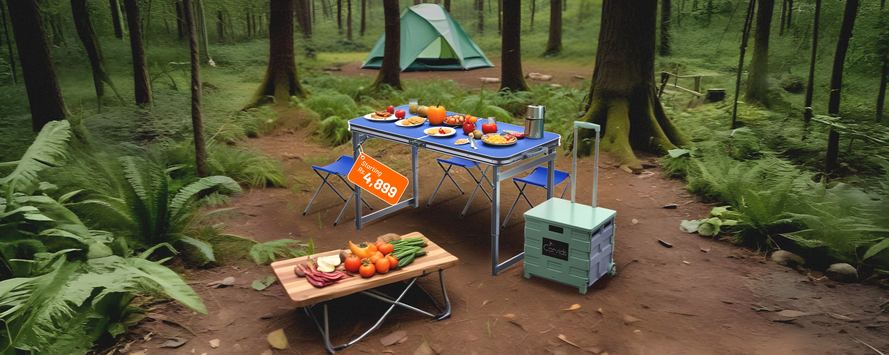 Folding Camping Table from Corvids India: Portable Convenience for Every Outdoor Adventure