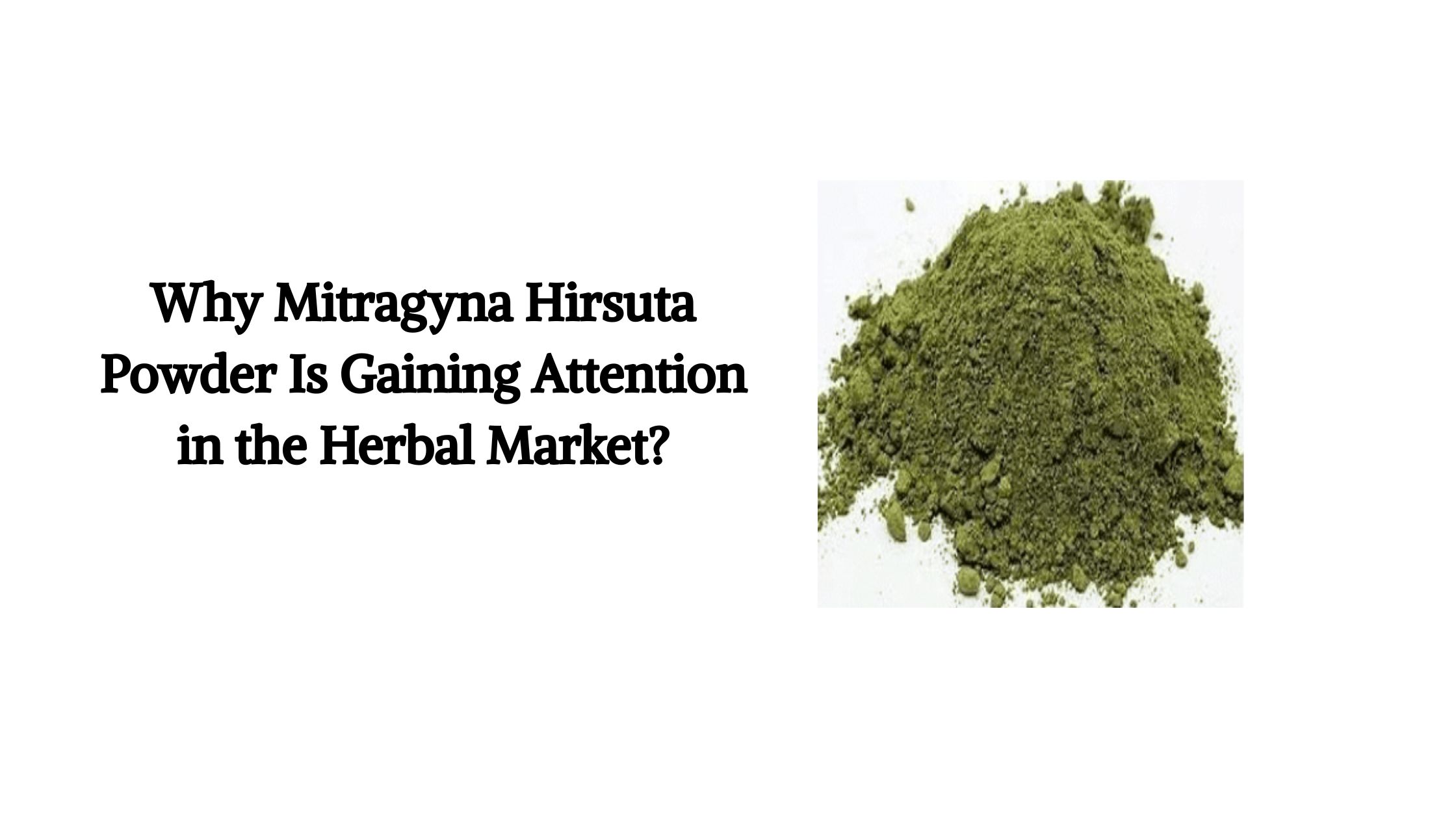 Why Mitragyna Hirsuta Powder Is Gaining Attention in the Herbal Market?