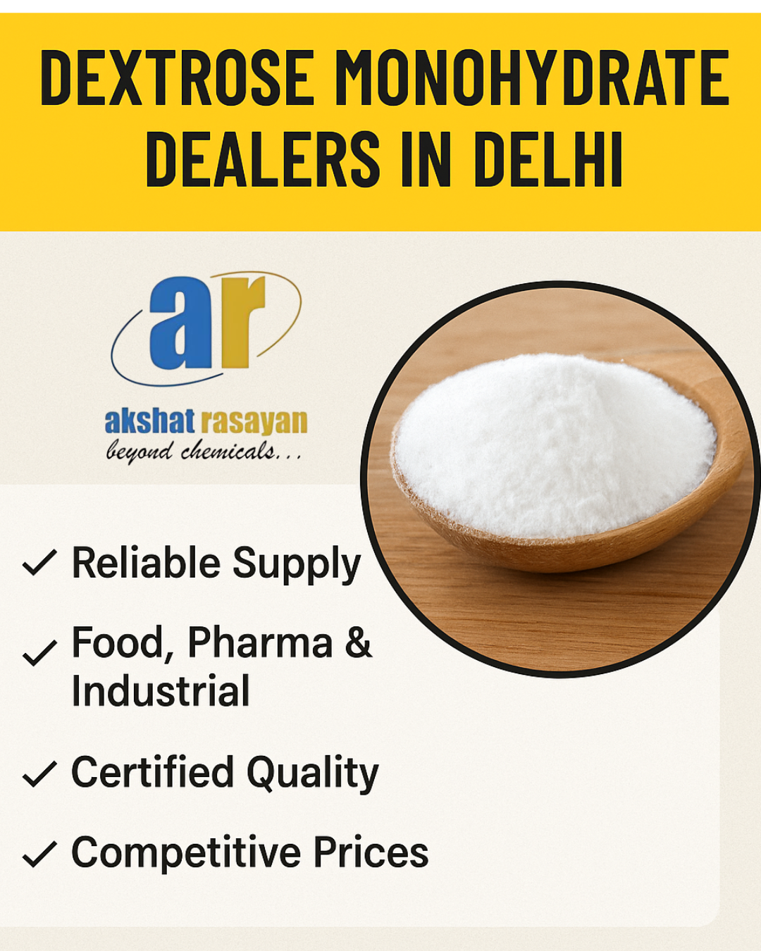 Top Dextrose Monohydrate Dealers in Delhi: Your Trusted Bulk Supply Partner