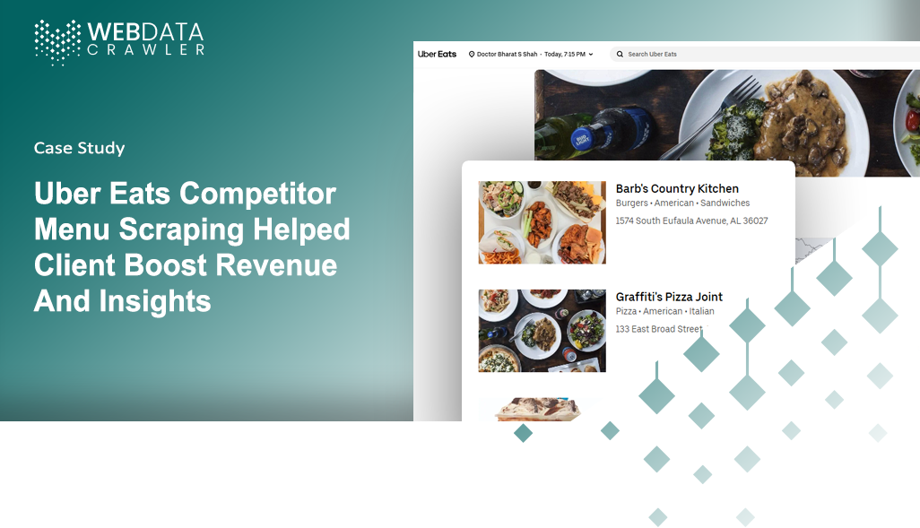 Uber Eats Competitor Menu Scraping Helped Client Boost Revenue And Insights