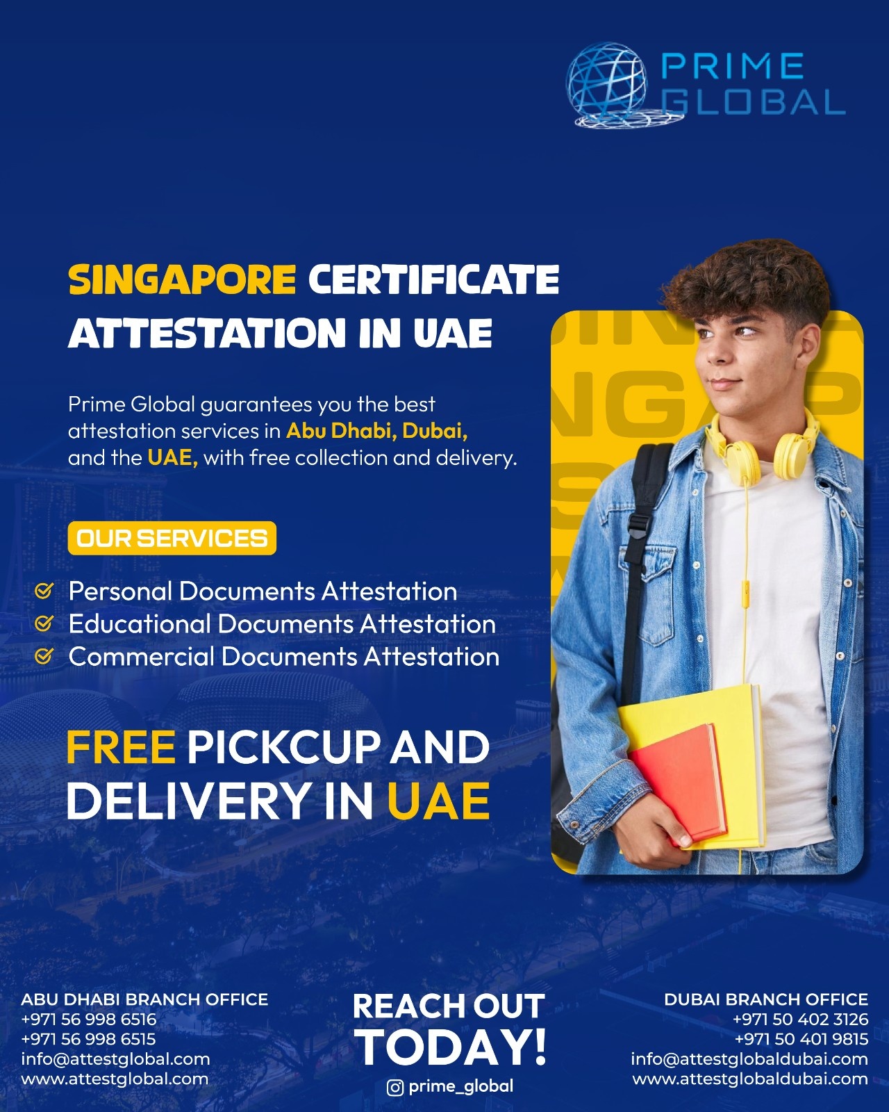 Singapore Document Legalization Services in Dubai & Abu Dhabi