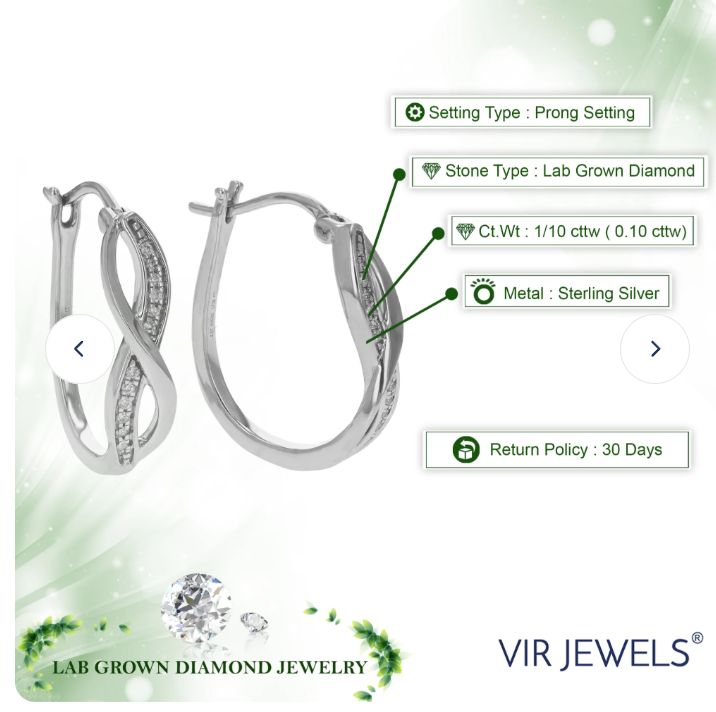 Lab Grown Diamond Earrings – Ethical Brilliance, Timeless Elegance | Vir Jewels