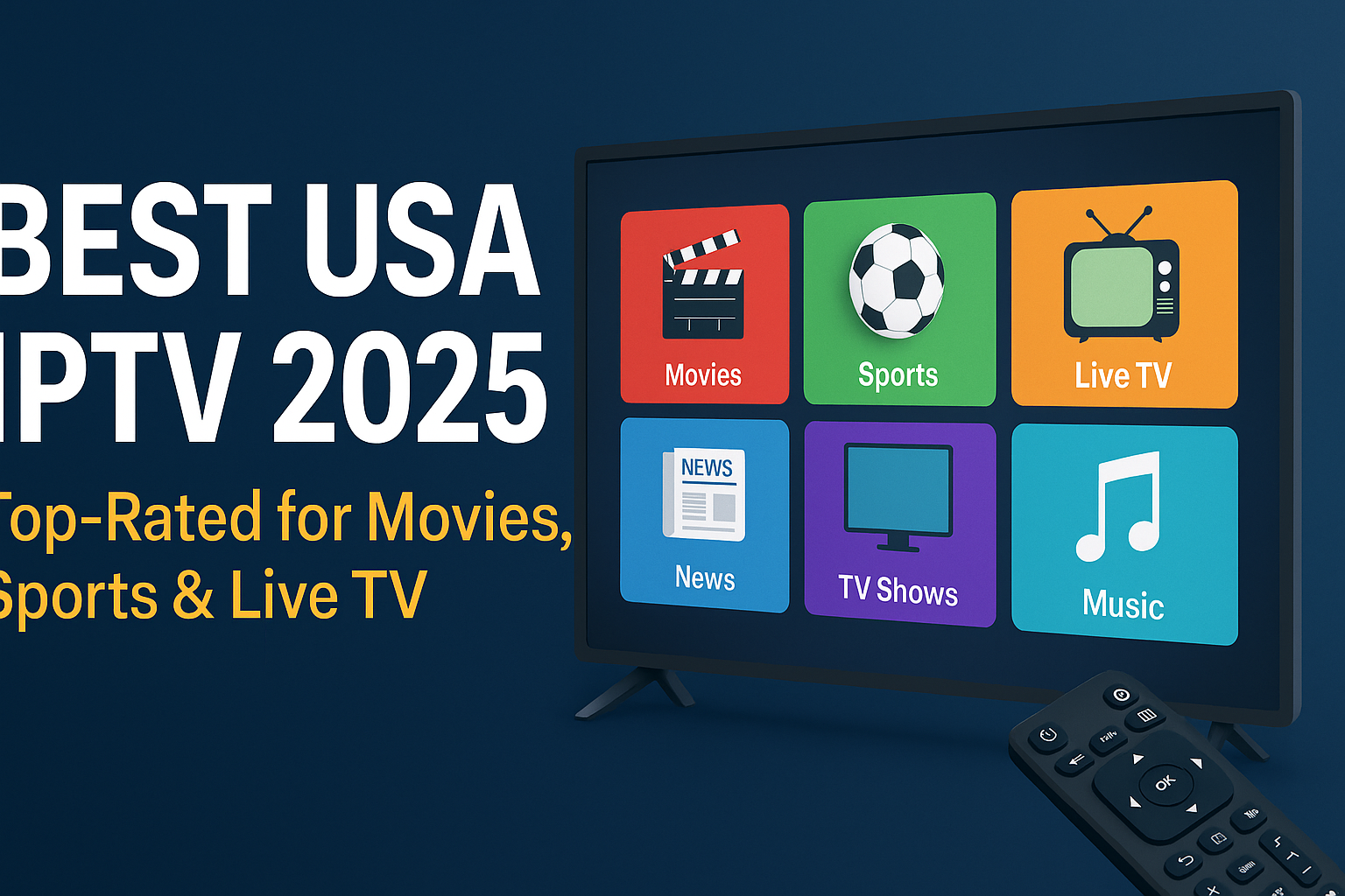 Best USA IPTV 2025 – Top-Rated for Movies, Sports & Live TV