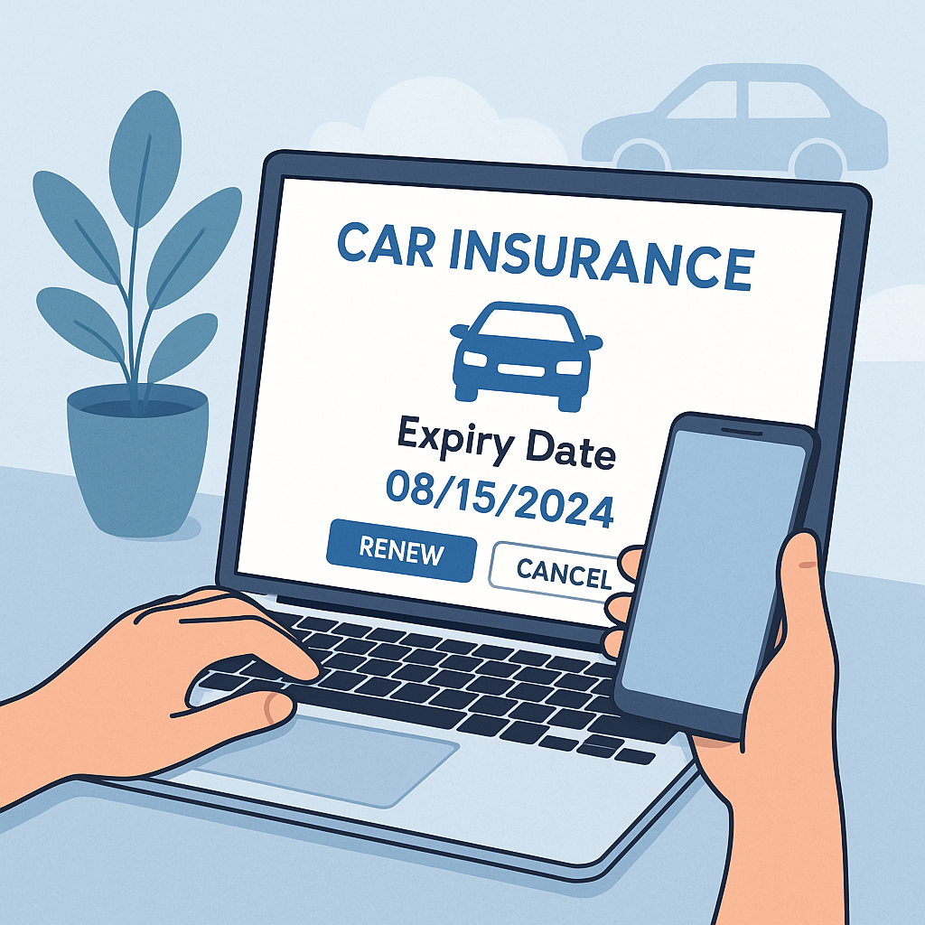 how to check car insurance expiry date online