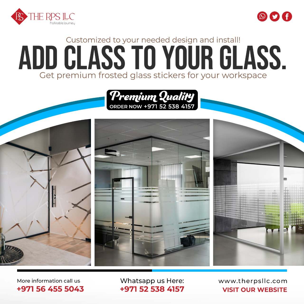 One Way Vision Sticker Printing For Glass in Dubai
