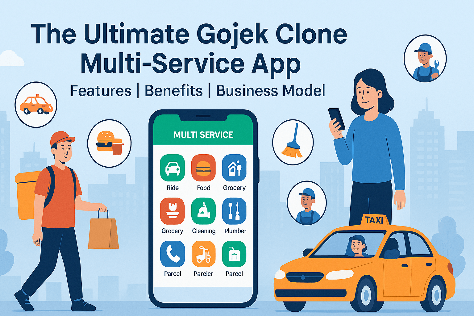 The Ultimate Gojek Clone Multi-Service App: Features, Benefits, and Business Model Insights