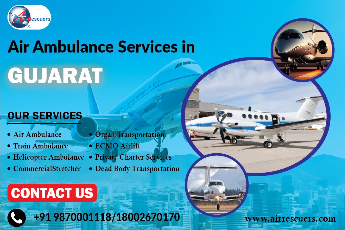 Air Ambulance Services in Gujarat | Air Rescuers.