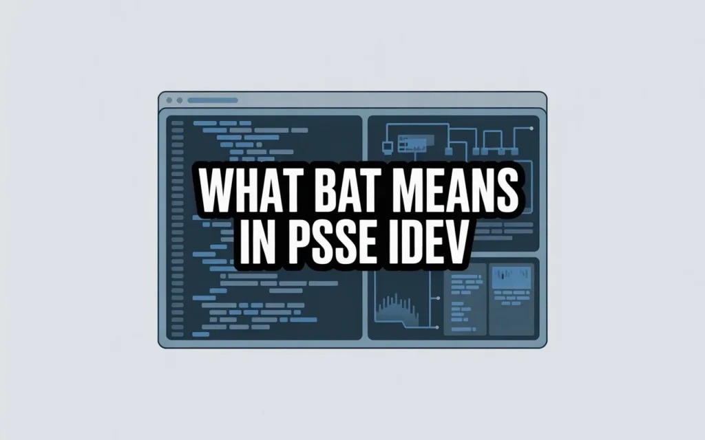 What BAT Means in PSSE IDEV? Key Insights Uncovered