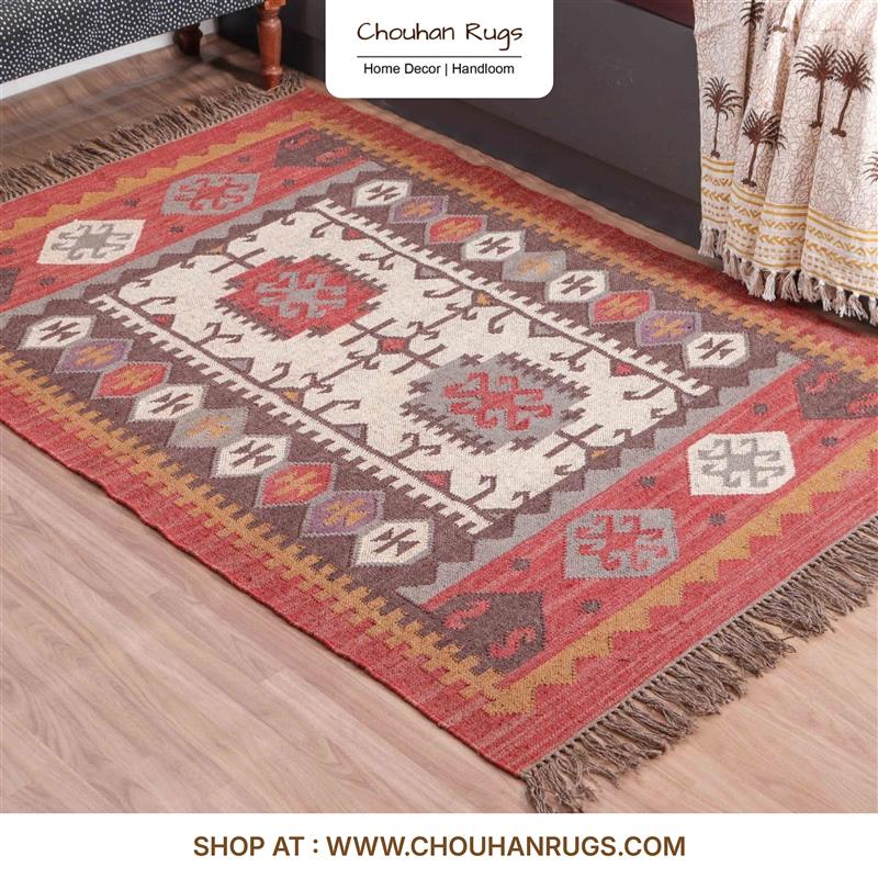 Handwoven Wool Jute Kilim Rugs for US Homes