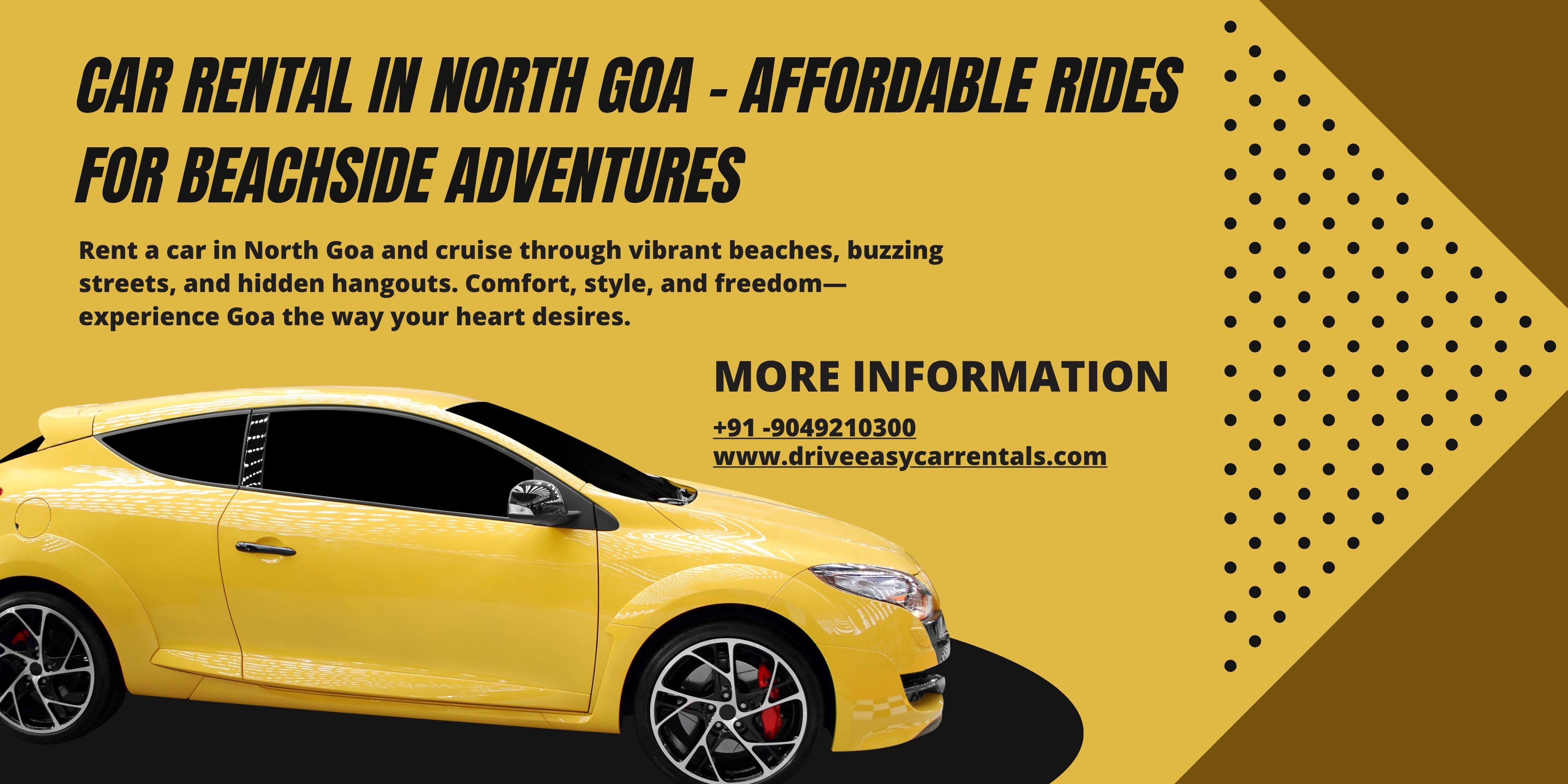 Car Rental in North Goa – Discover the Beauty of Goa with Drive Easy Car Rentals