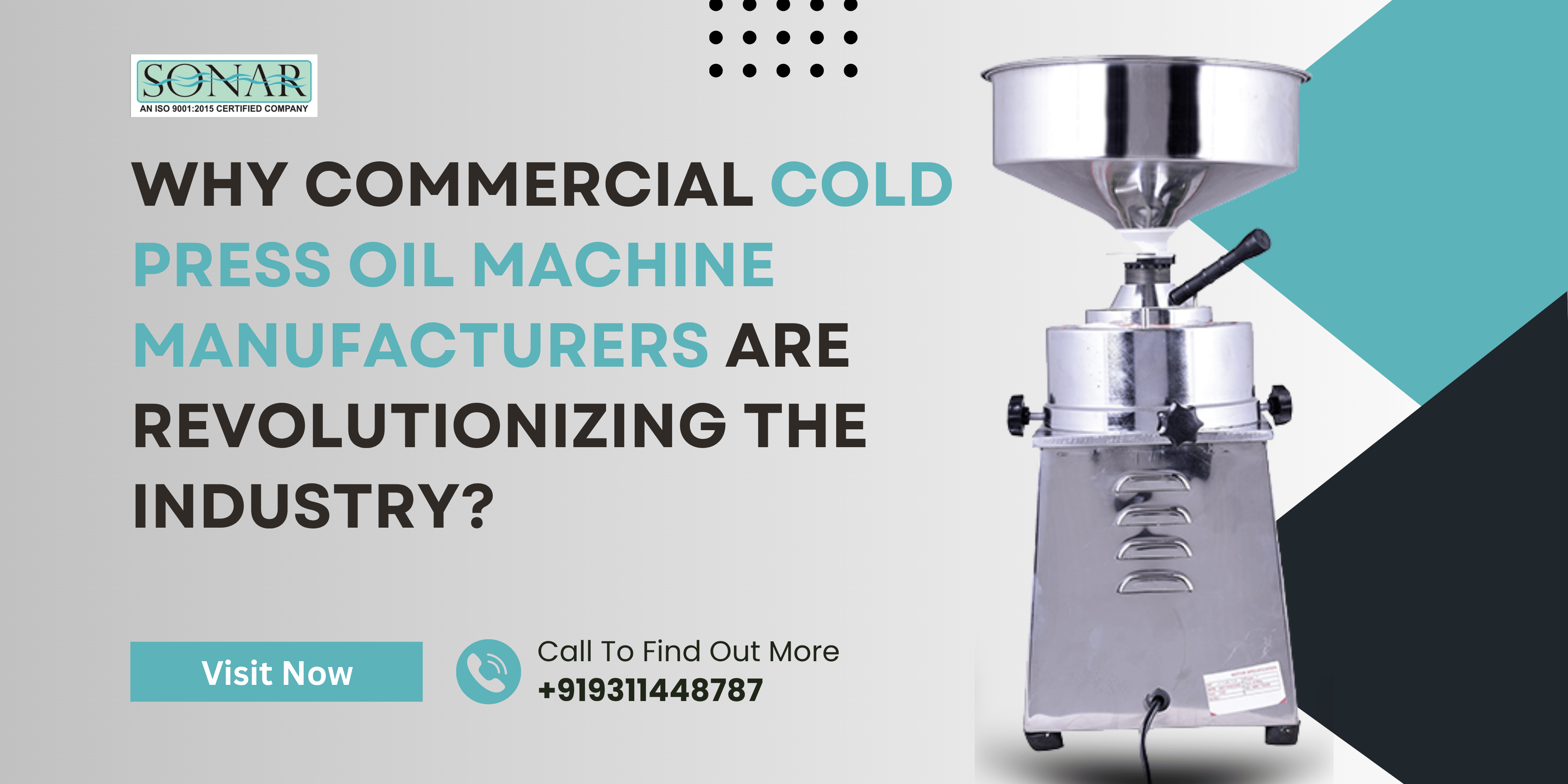 Why Commercial Cold Press Oil Machine Manufacturers Are Revolutionizing the Industry?