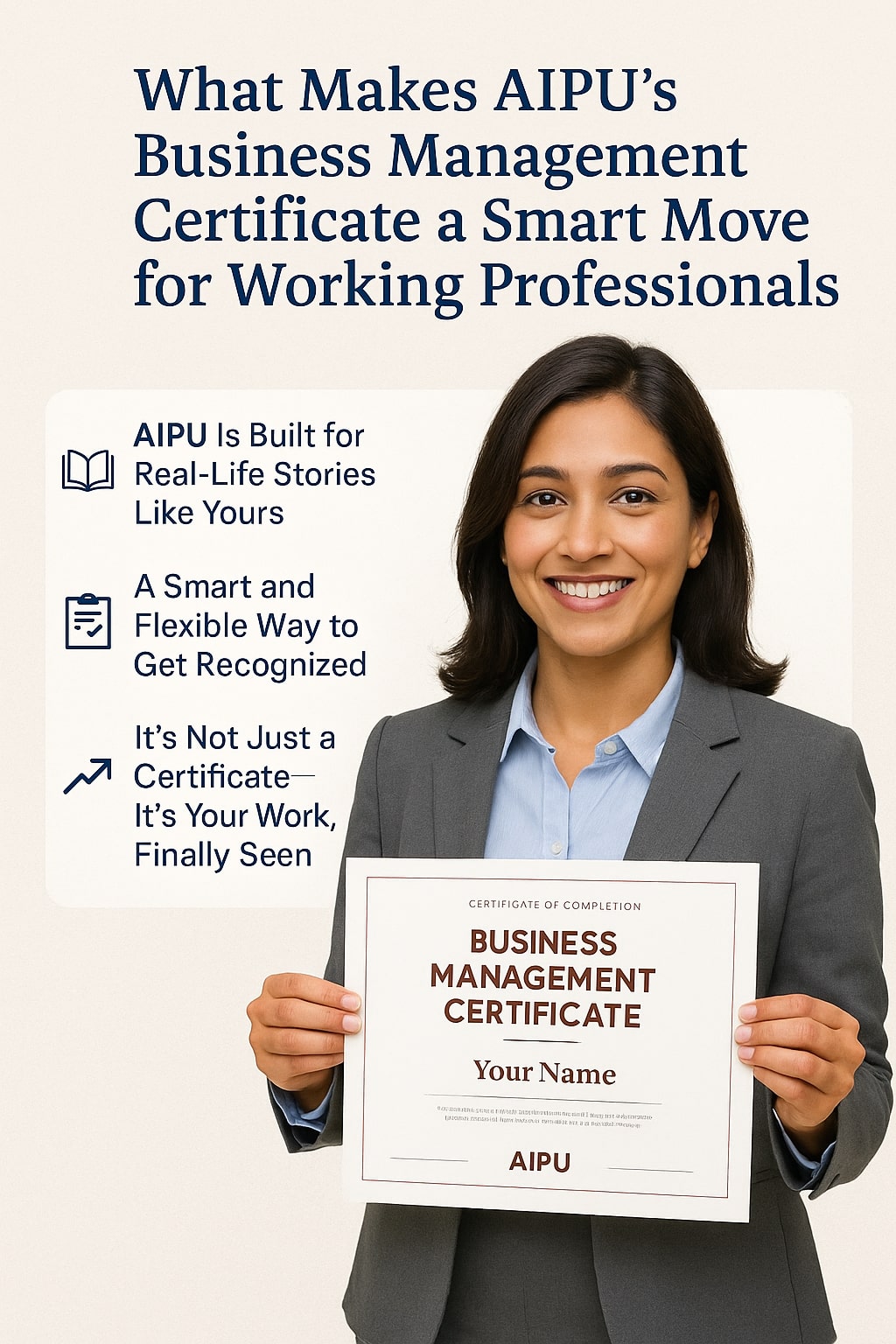What Makes AIPU’s Business Management Certificate a Smart Move for Working Professionals
